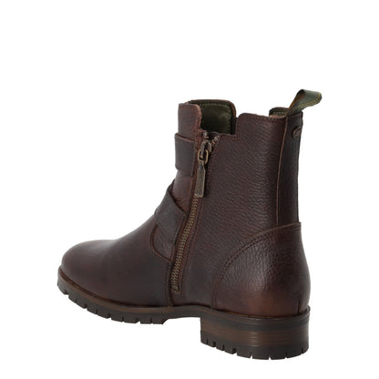 BARBOUR Womens Marina Ankle Boots Leather Brown Two Gold Buckles UK 3 RRP 140 — View 6