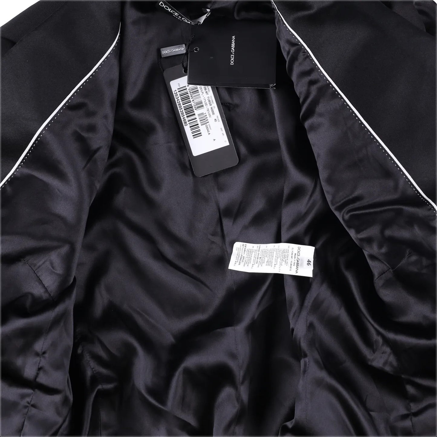 DOLCE & GABBANA Womens Jacket Blazer V-Neck Long Sleeve Black Size 40 RRP 3600 — View 9