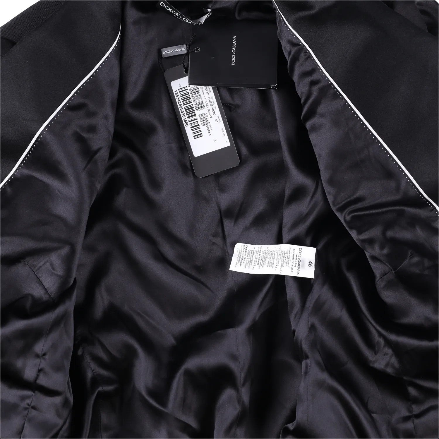 DOLCE & GABBANA Womens Jacket Blazer V-Neck Long Sleeve Black Size 40 RRP 3600 — View 9
