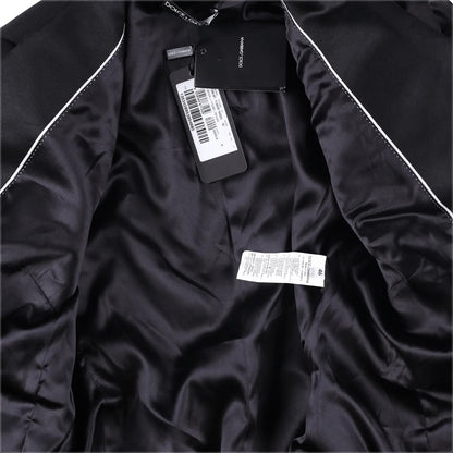 DOLCE & GABBANA Womens Jacket Blazer V-Neck Long Sleeve Black Size 40 RRP 3600 — View 9