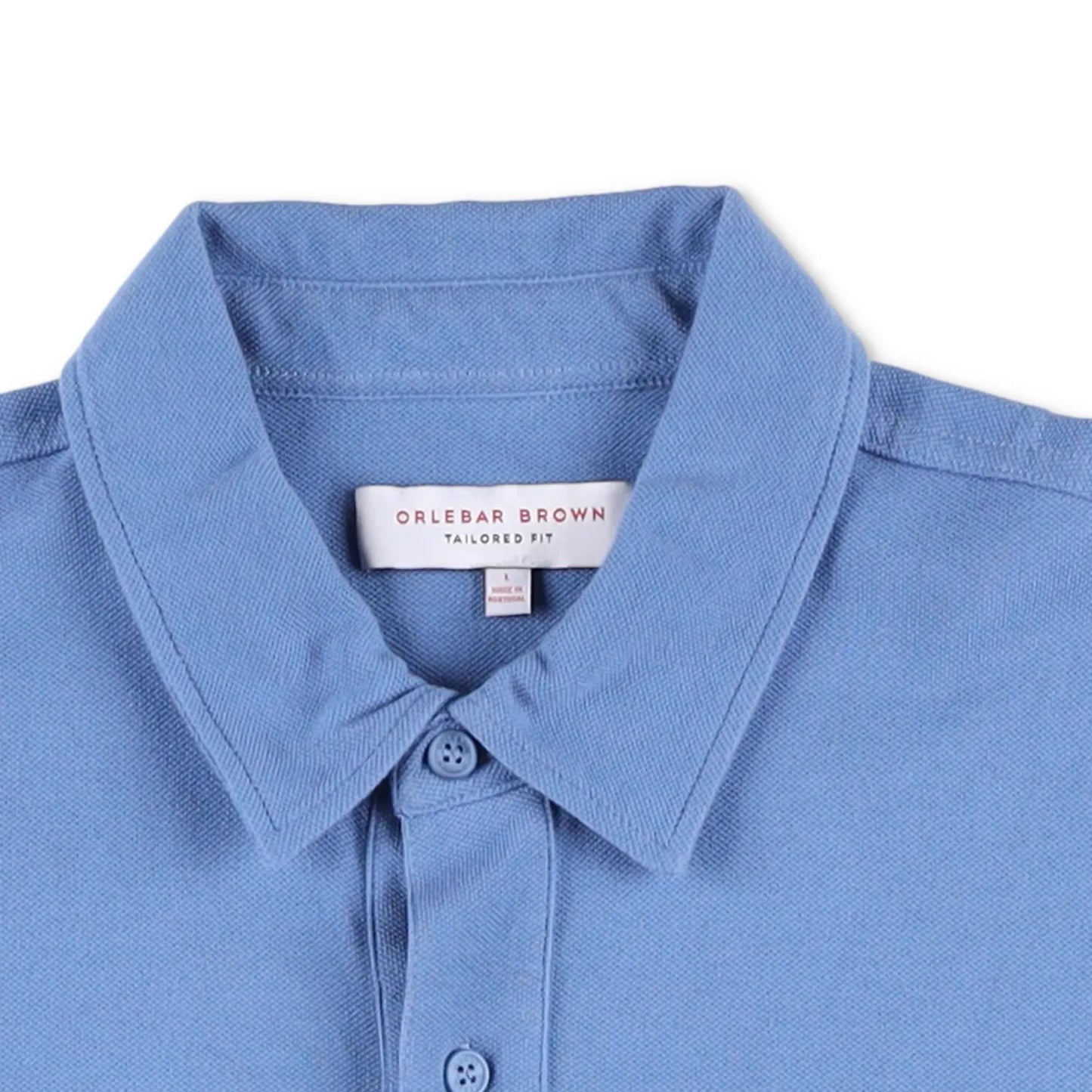 ORLEBAR BROWN Mens Polo Shirt Short Sleeve Collared Blue Cotton Size L RRP 275 — View 5