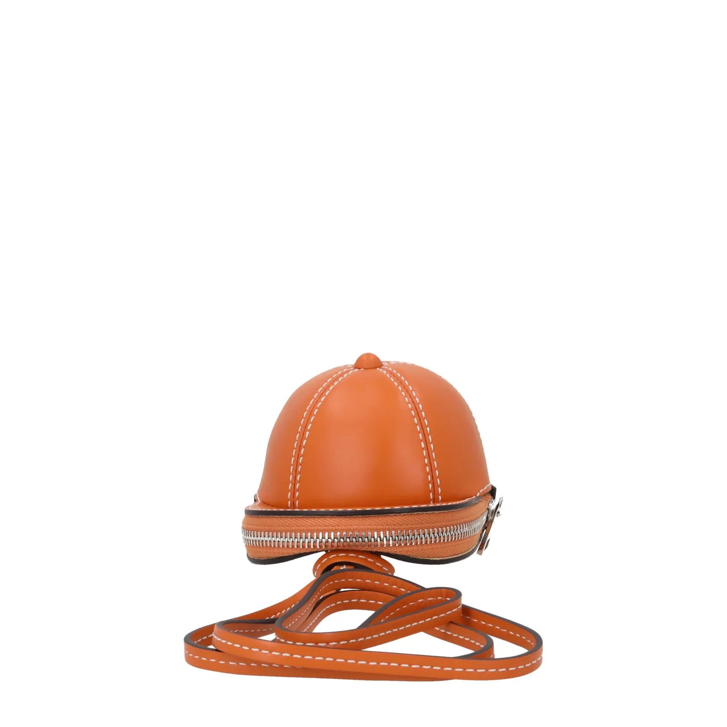 J.W. ANDERSON Womens Nano Cap Crossbody Bag Leather Ginger Size S RRP 295 — View 3