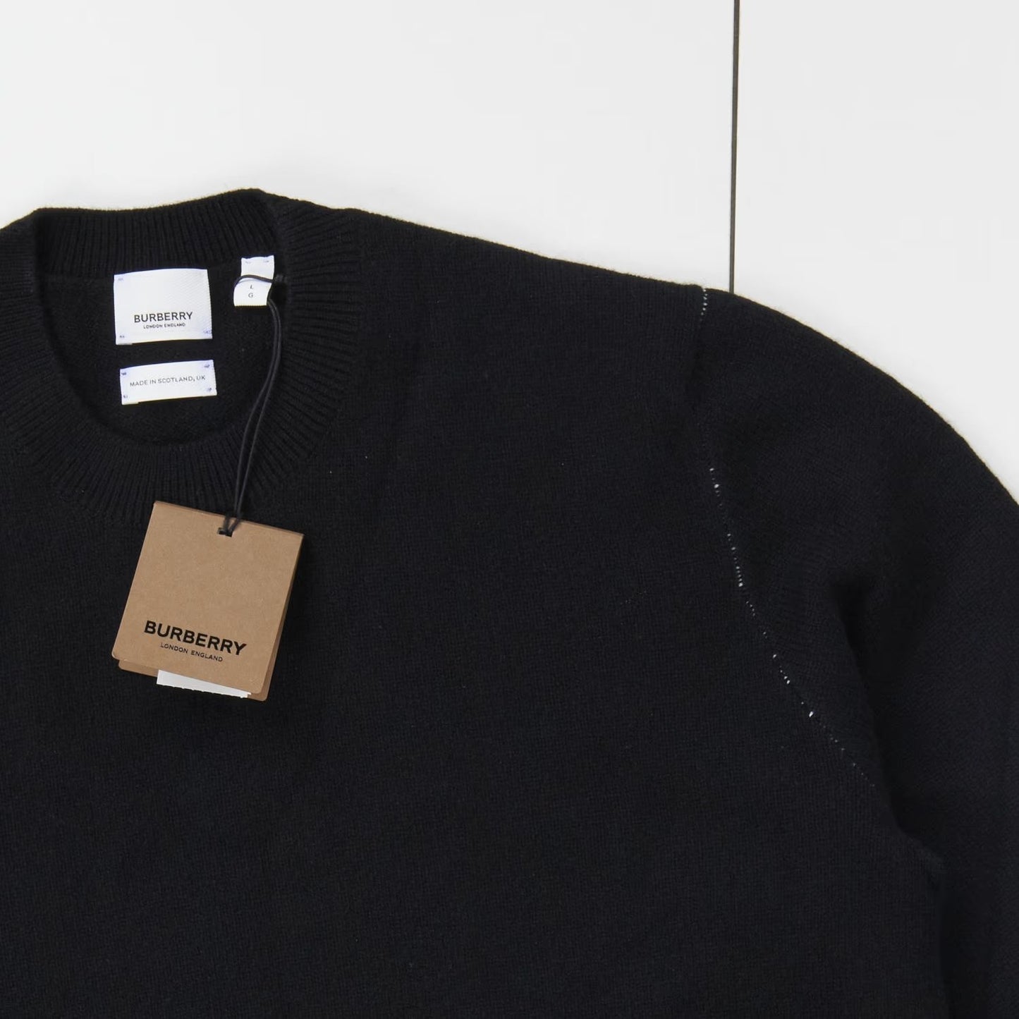 BURBERRY Womens Millfield Jumper EKD Black Crew Neck Pullover LS Size L RRP 950 — View 6