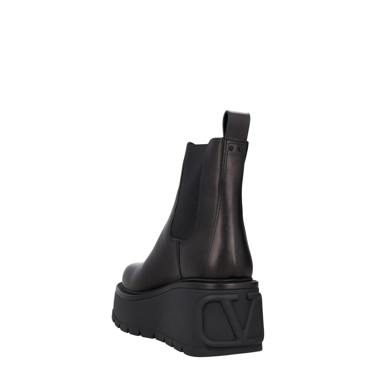 VALENTINO Womens Chealsea Boots Black Leather Chunky Platform Sole UK 8 RRP 1190 — View 5