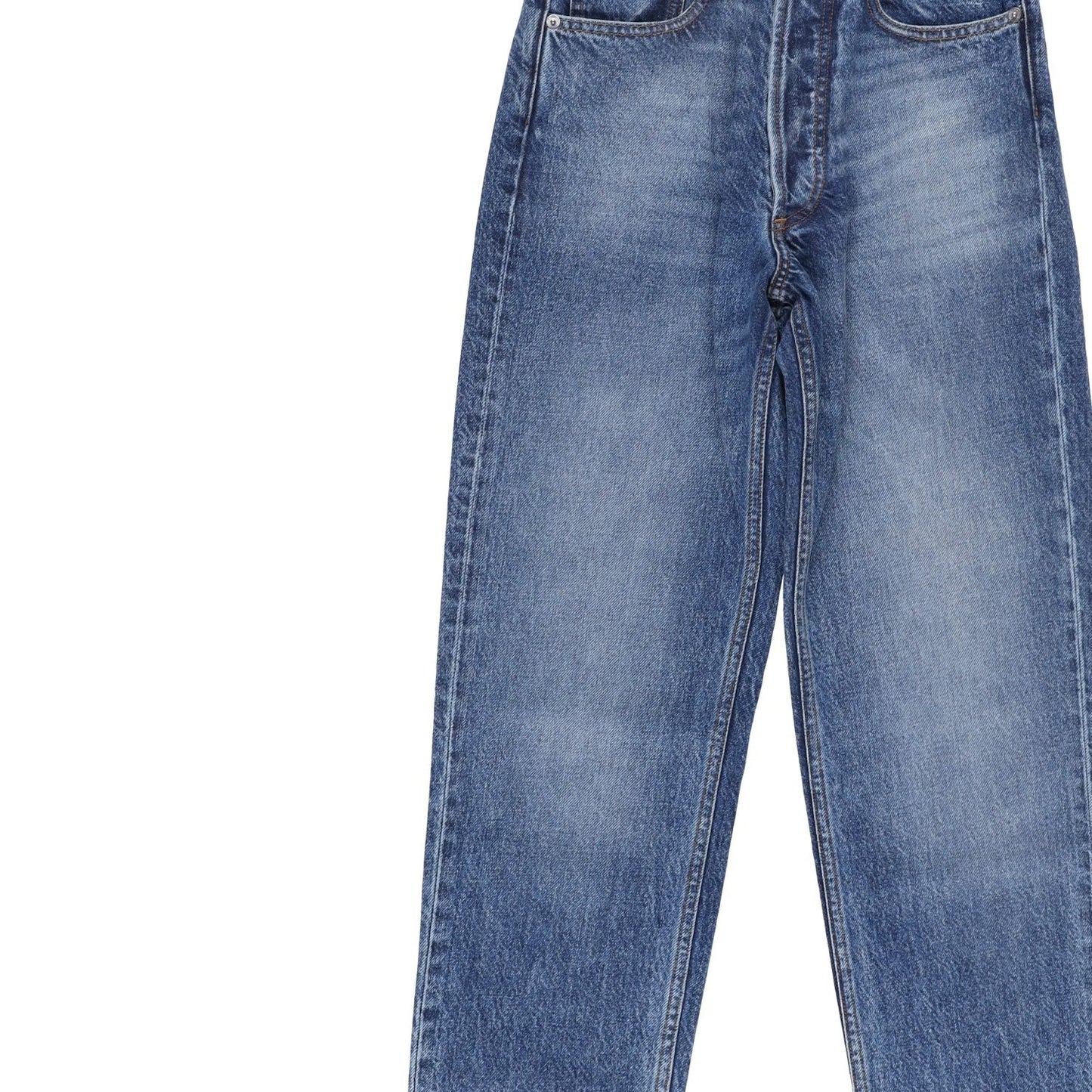 J.W.Anderson Womens Cropped Straight Leg Jeans Blue Denim Size 24 RRP 415 — View 2