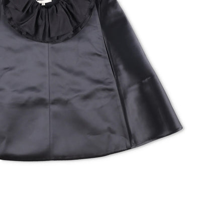 Shushu-Tong Womens Dress Mini Black Satin Ruffle Tie Sleeveless Round 6 RRP 800 — View 4