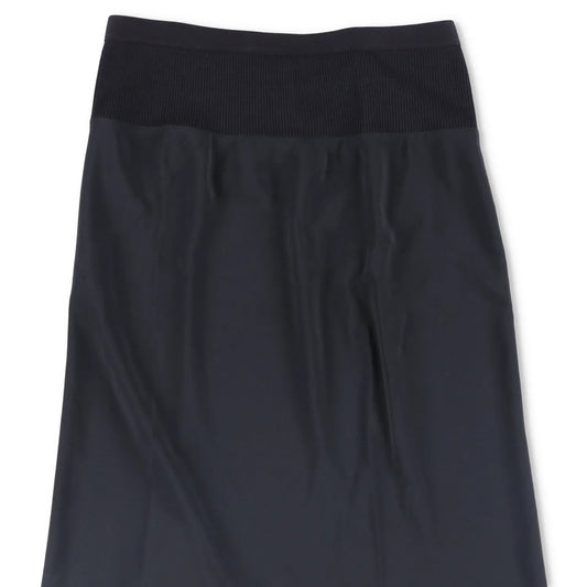 RICK OWENS Womens Knee Length Skirt Mid Waist Fitted Black Size 42 RRP 404 — View 2
