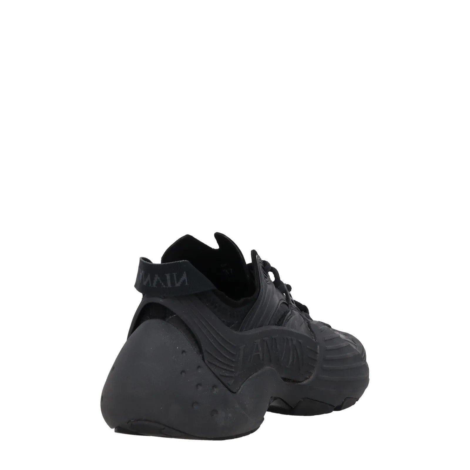 LANVIN Womens Flash-X Sneaker Black Polyurethane Moulded Sole Low Top UK4 RRP630 — View 6