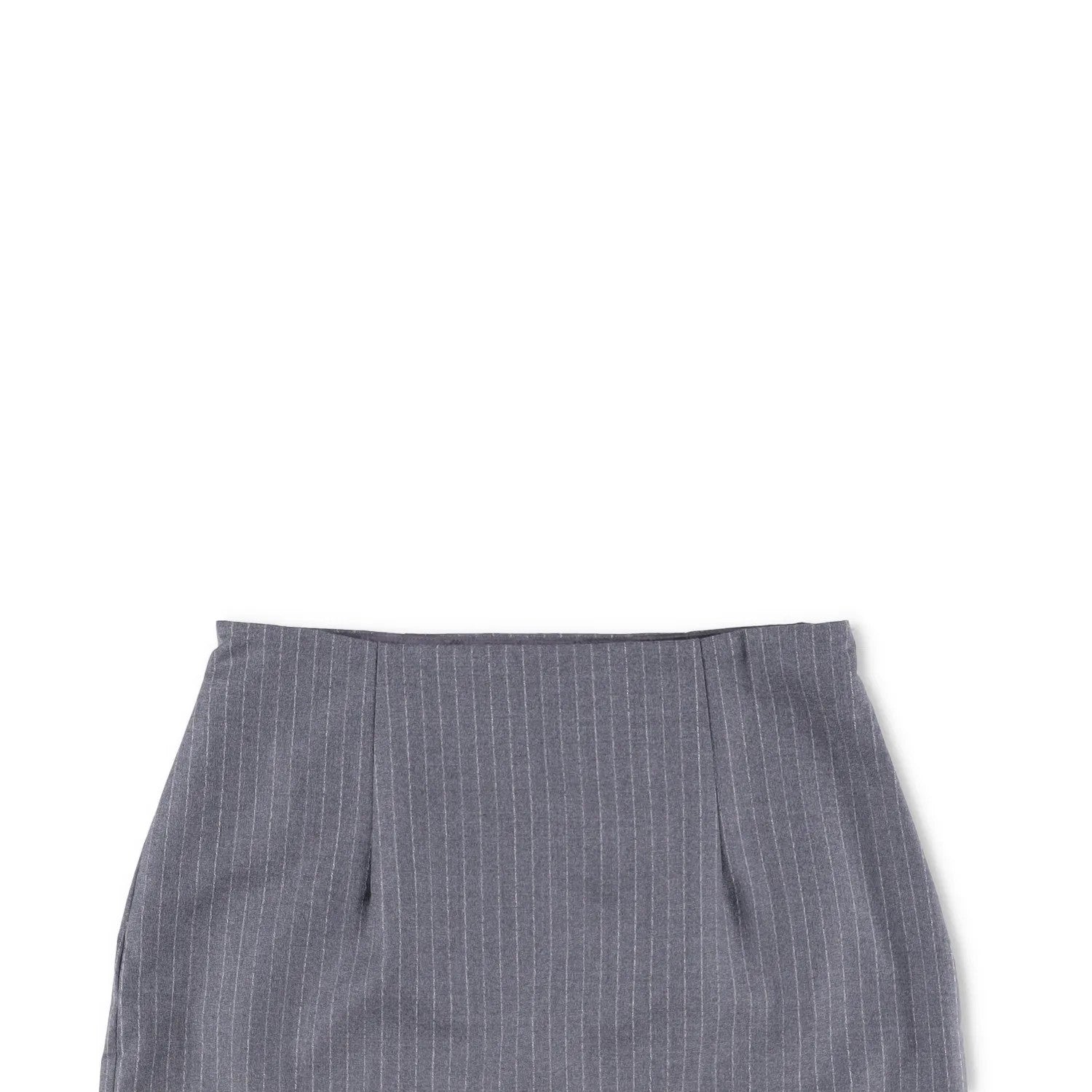 GAUGE81 Womens Mani Pinstripe Mini Skirt Grey Twill Short Size 42 RRP 295 — View 2