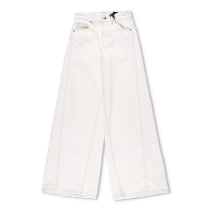 MONCLER GENIUS X Alicia Keys Womens Wide Leg Jeans Neutrals High Waist 40 RRP525