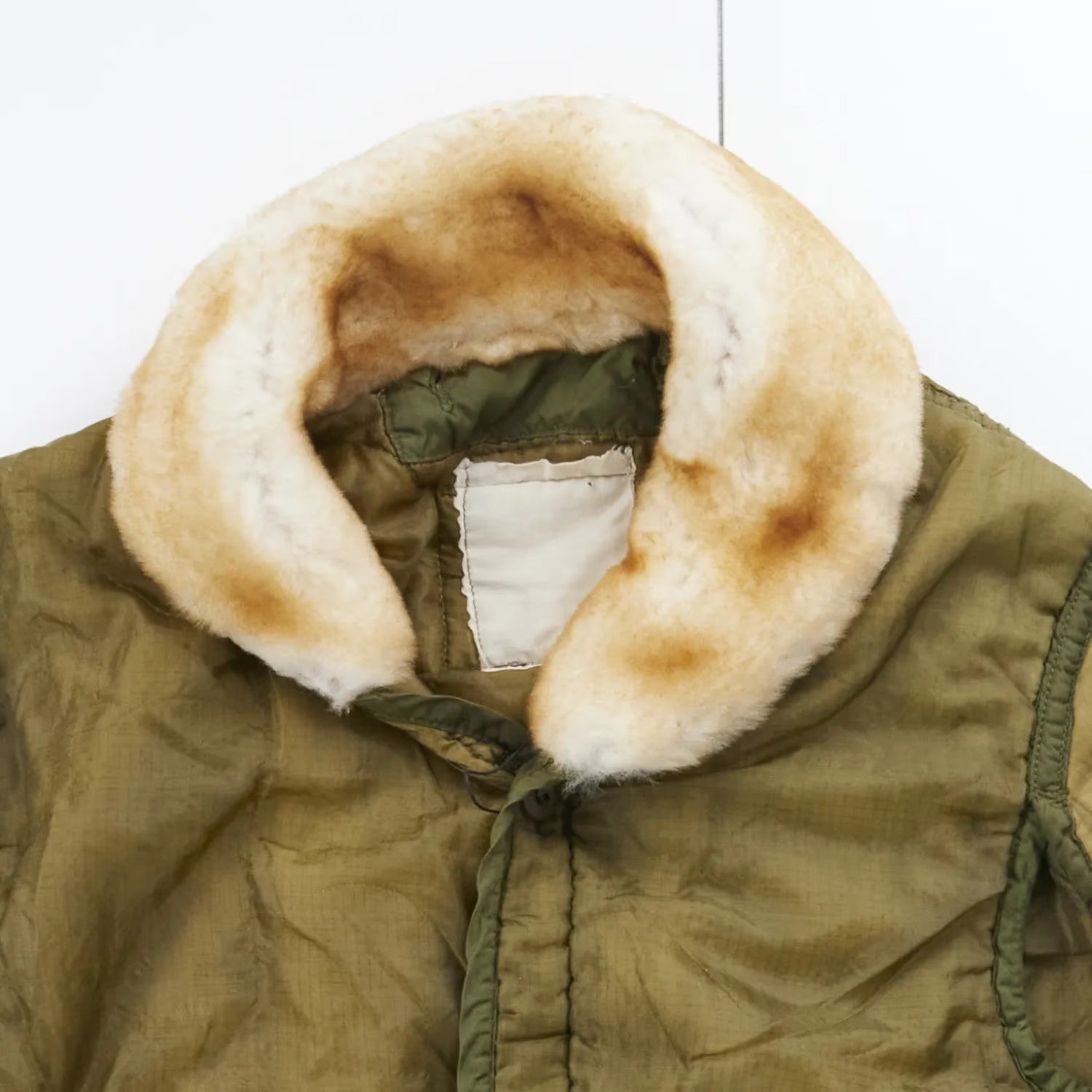 R13 Womens Refurbished Liner Jacket With Shearling Collar Green Quilted S RRP750 — View 5