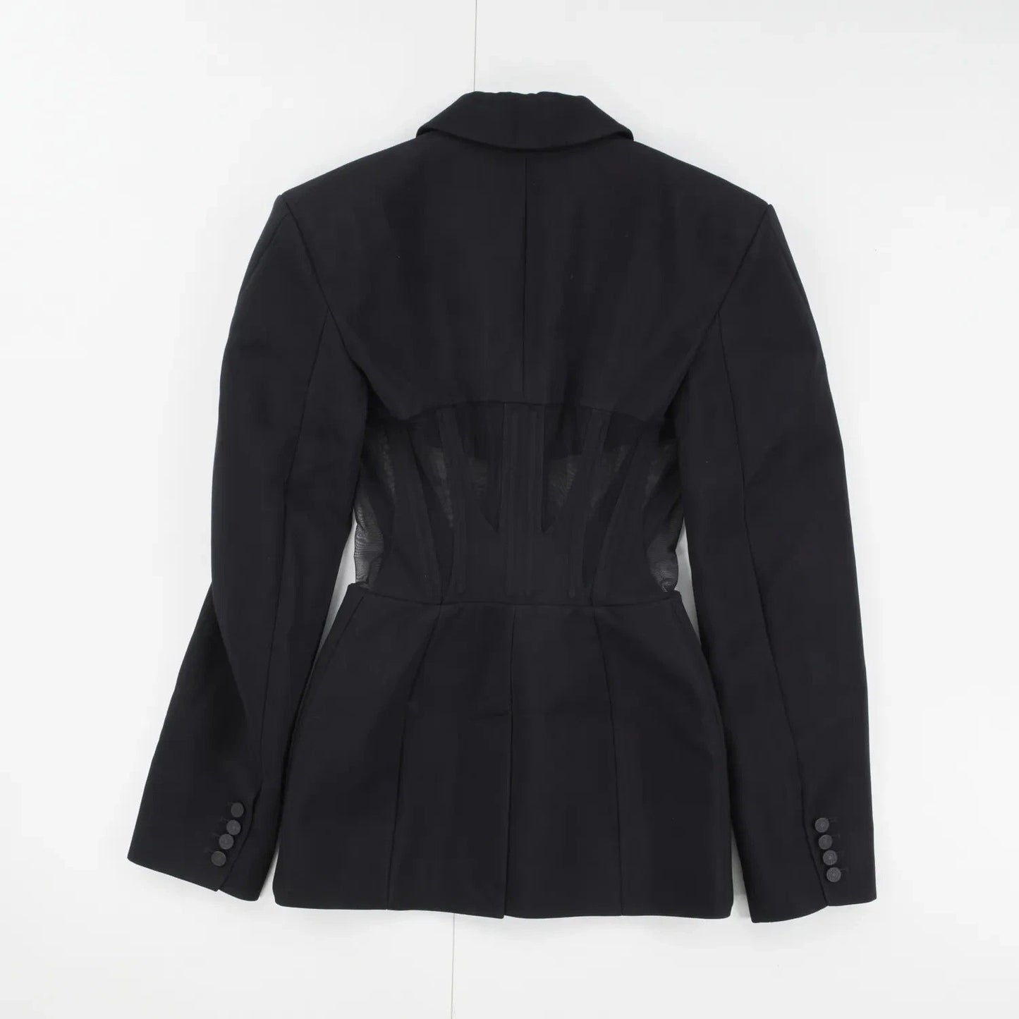 MUGLER Women's Black Basic Jacket Zip Closure Long Sleeve Size 34 RRP 1870 — View 3