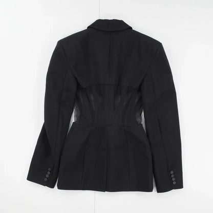 MUGLER Women's Black Basic Jacket Zip Closure Long Sleeve Size 34 RRP 1870 — View 3