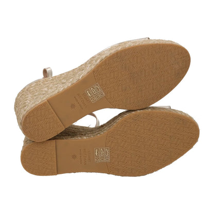 STUART WEITZMAN Womens Nudistcurve Espadrilles Wedge Leather Gold UK 8.5 RRP 375 — View 8