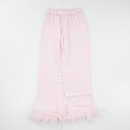 SLEEPER Womens Pink Check Viscose Pyjama Set Button Long Sleeve XS RRP 330 — View 9