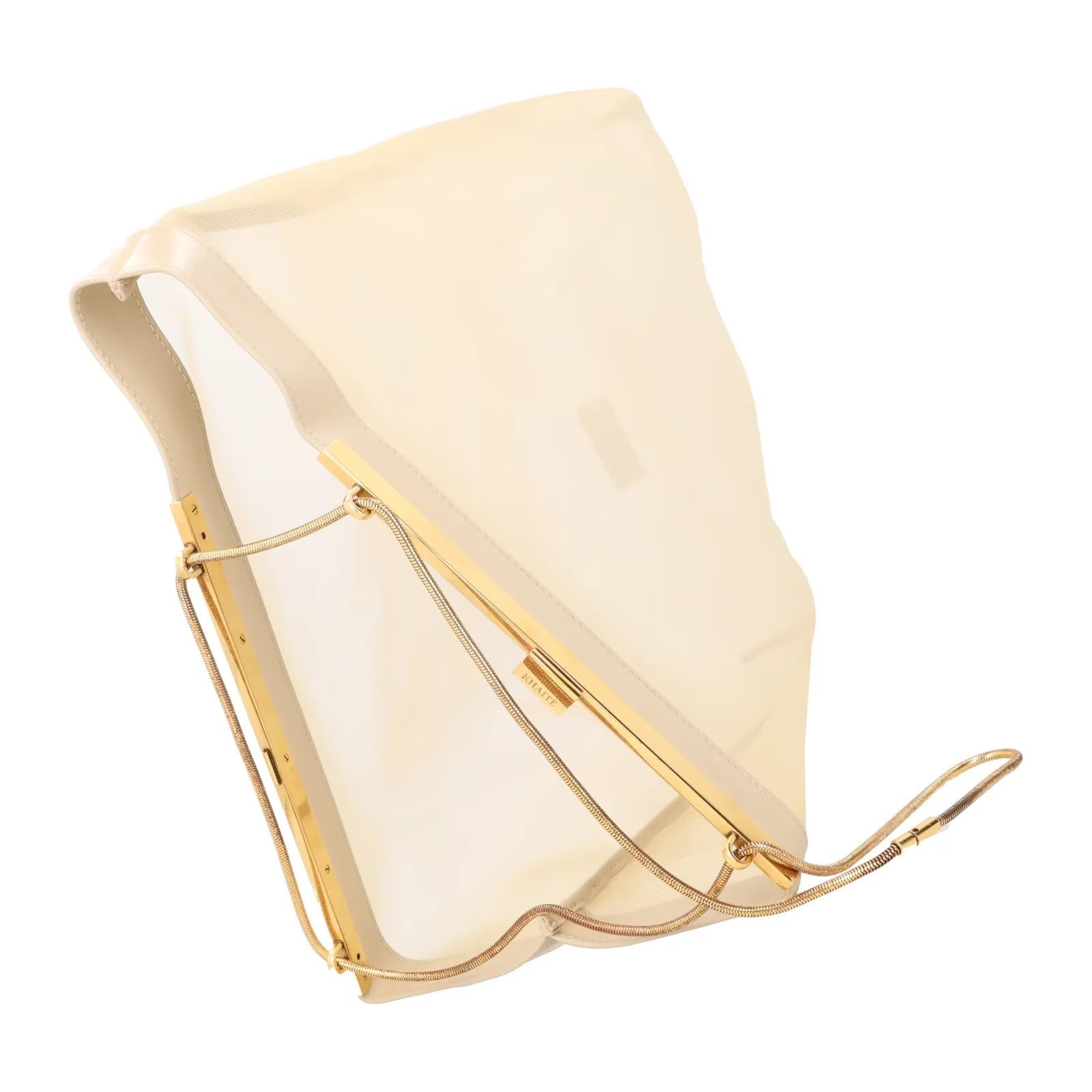 KHAITE Womens Augusta Mesh Leather Tote Bag Beige Gold Chain Handles OS RRP 2120 — View 4