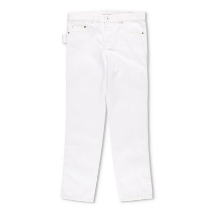 BOTTEGA VENETA Mens Denim Jeans Straight White 5 Pocket Size 40 RRP 650