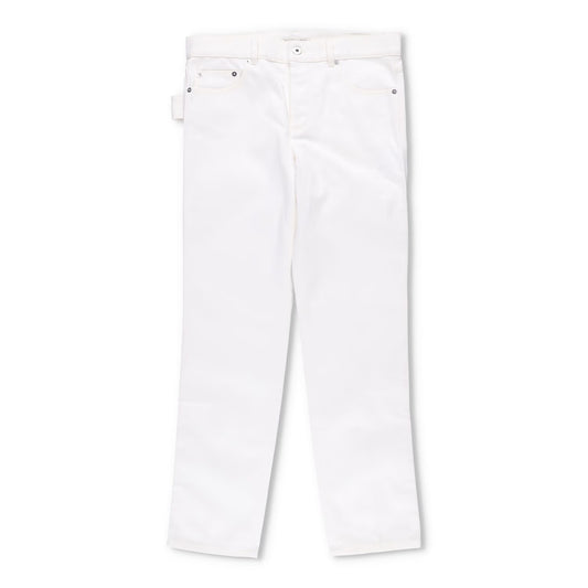 BOTTEGA VENETA Mens Denim Jeans Straight White 5 Pocket Size 40 RRP 650