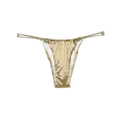 ISA BOULDER Womens Reversible Forward Bikini Bottom Grass Metallic XL RRP 135