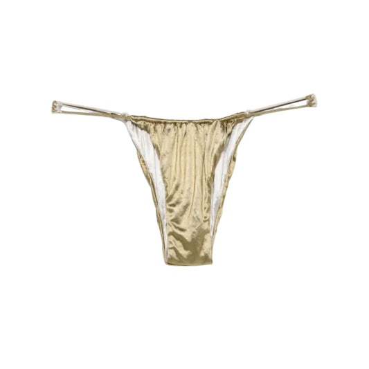 ISA BOULDER Womens Reversible Forward Bikini Bottom Grass Metallic XL RRP 135