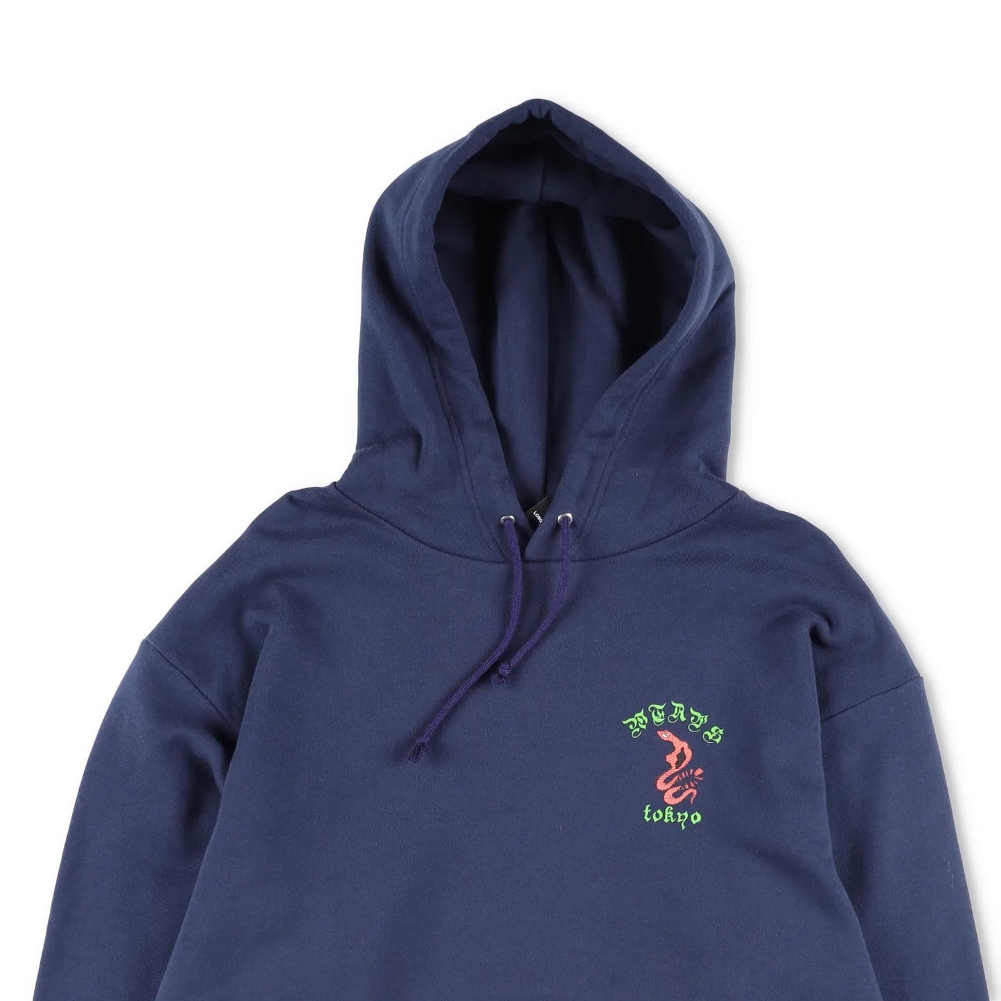 WTAPS Mens Hoodie Blue Cotton Kangaroo Pocket Logo Pullover Size X 04 RRP 200 — View 2