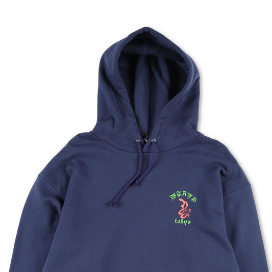 WTAPS Mens Hoodie Blue Cotton Kangaroo Pocket Logo Pullover Size X 04 RRP 200 — View 2