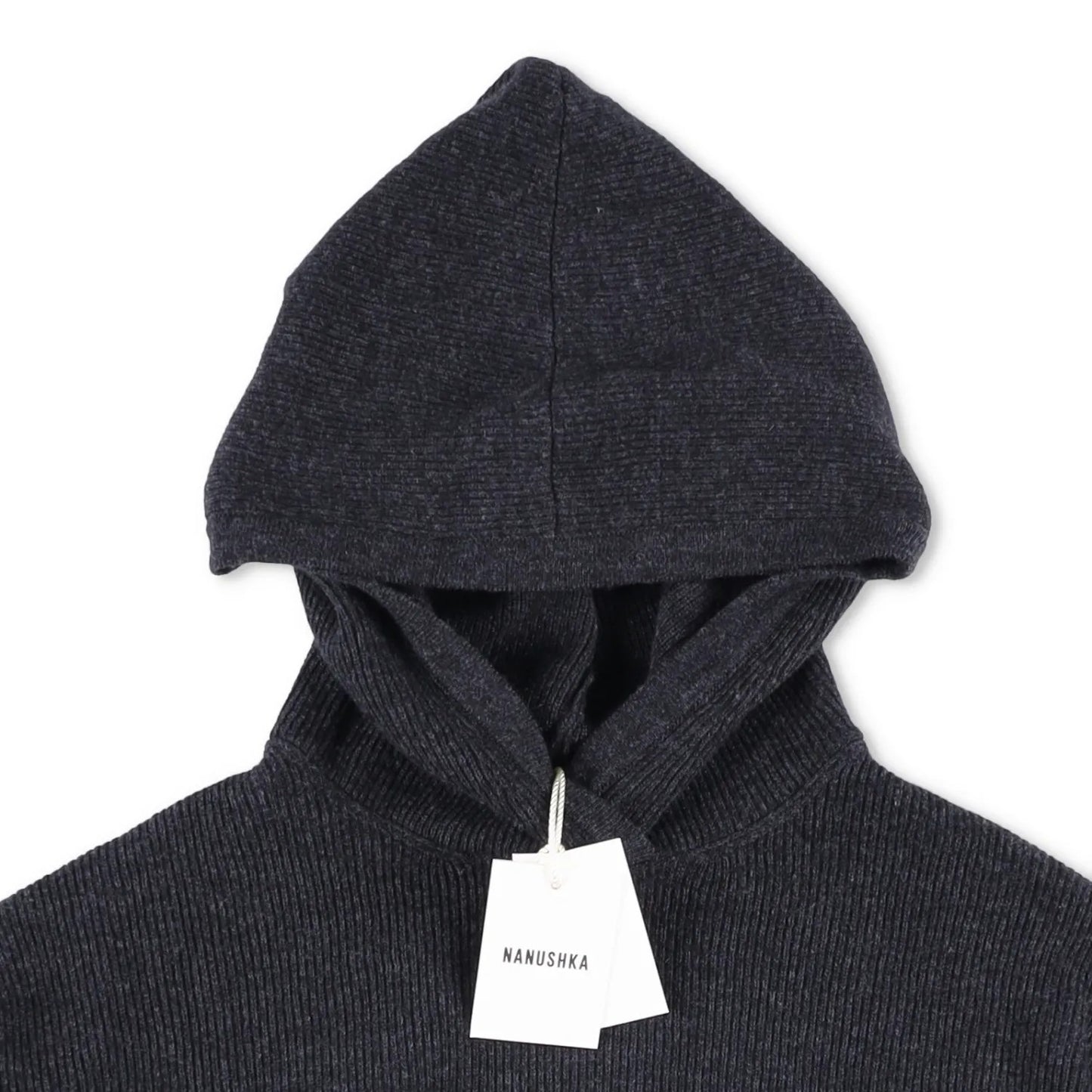 NANUSKHA Womens Cropped Hoodie Grey Front Pocket Pullover Size S RRP 320 — View 6