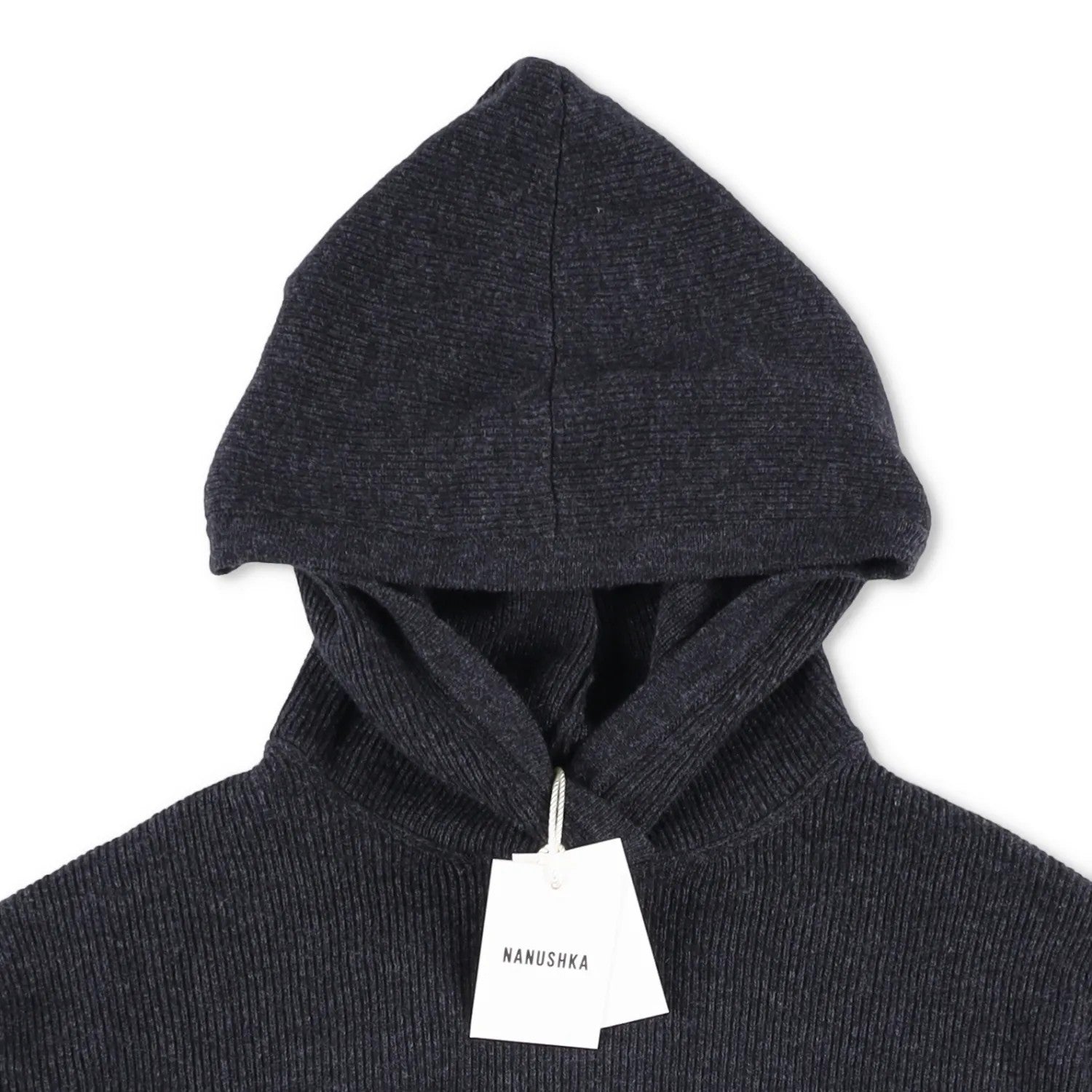 NANUSKHA Womens Cropped Hoodie Grey Front Pocket Pullover Size S RRP 320 — View 6