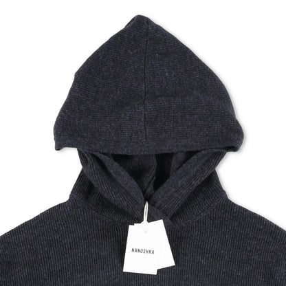 NANUSKHA Womens Cropped Hoodie Grey Front Pocket Pullover Size S RRP 320 — View 6