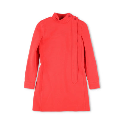 SAINT LAURENT Red Womens Wool Mini Dress Long Sleeve Size 36 Party RRP1900