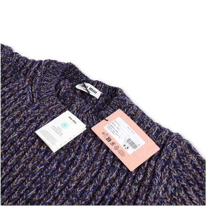 MIU MIU Mens Lambswool Rib Crewneck Jumper Pullover Blue Size 50 RRP 1170 — View 7