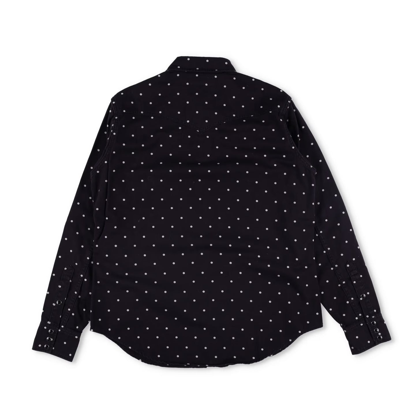 SAINT LAURENT Mens Button Up Shirt Collared Black White Dotted Cotton XL RRP 550 — View 9