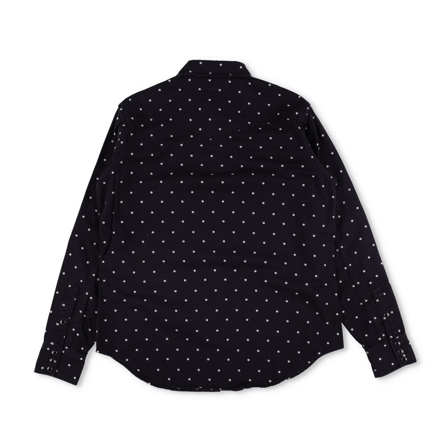 SAINT LAURENT Mens Button Up Shirt Collared Black White Dotted Cotton XL RRP 550 — View 9