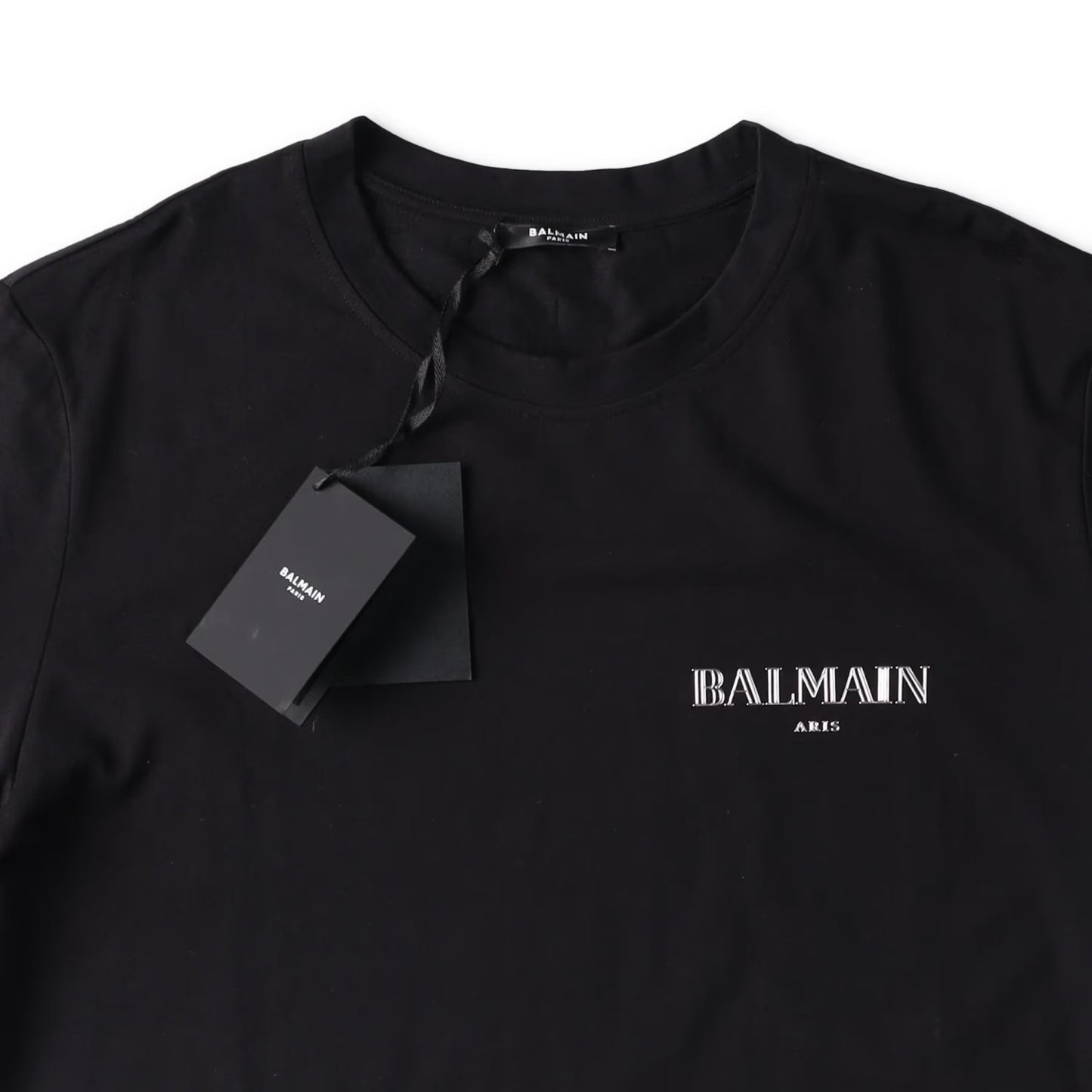 BALMAIN Mens Silver Vintage T-Shirt Classic Fit Crew Neck Short Sleeve XL RRP375 — View 8