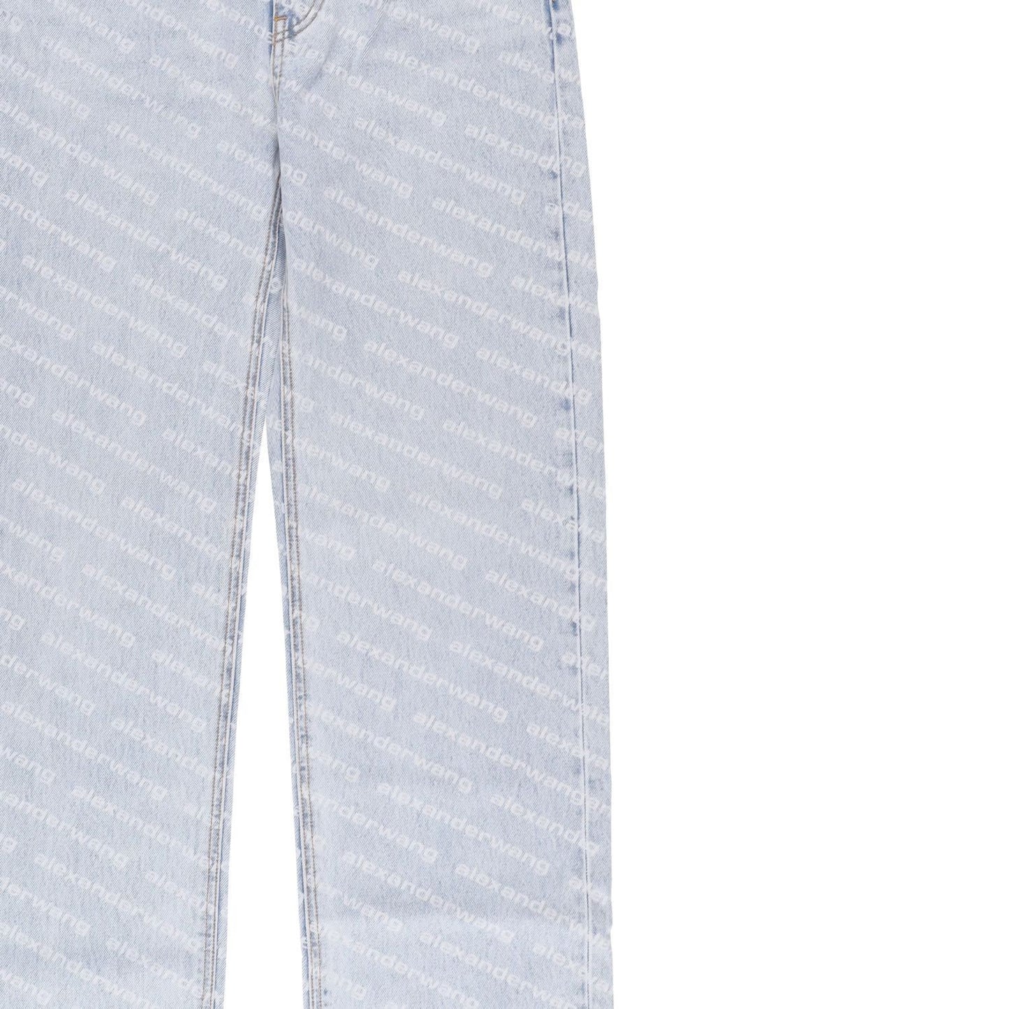 ALEXANDER WANG Womens Ez Mid Rise Relaxed Stripe Pebble Bleach Jeans 26 RRP 515 — View 7