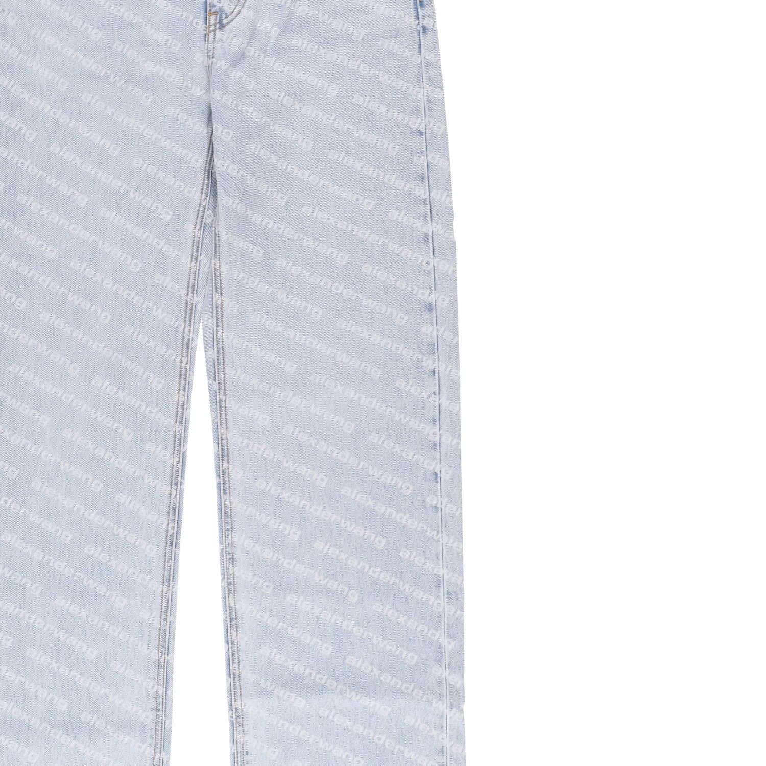 ALEXANDER WANG Womens Ez Mid Rise Relaxed Stripe Pebble Bleach Jeans 26 RRP 515 — View 7