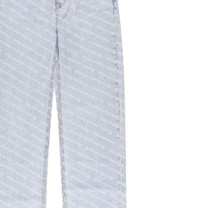 ALEXANDER WANG Womens Ez Mid Rise Relaxed Stripe Pebble Bleach Jeans 26 RRP 515 — View 7