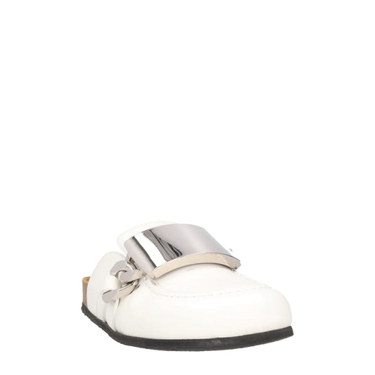 J.W. ANDERSON Womens Anderson Gourmet Loafer Tag Chain Leather White UK4 RRP 495 — View 2