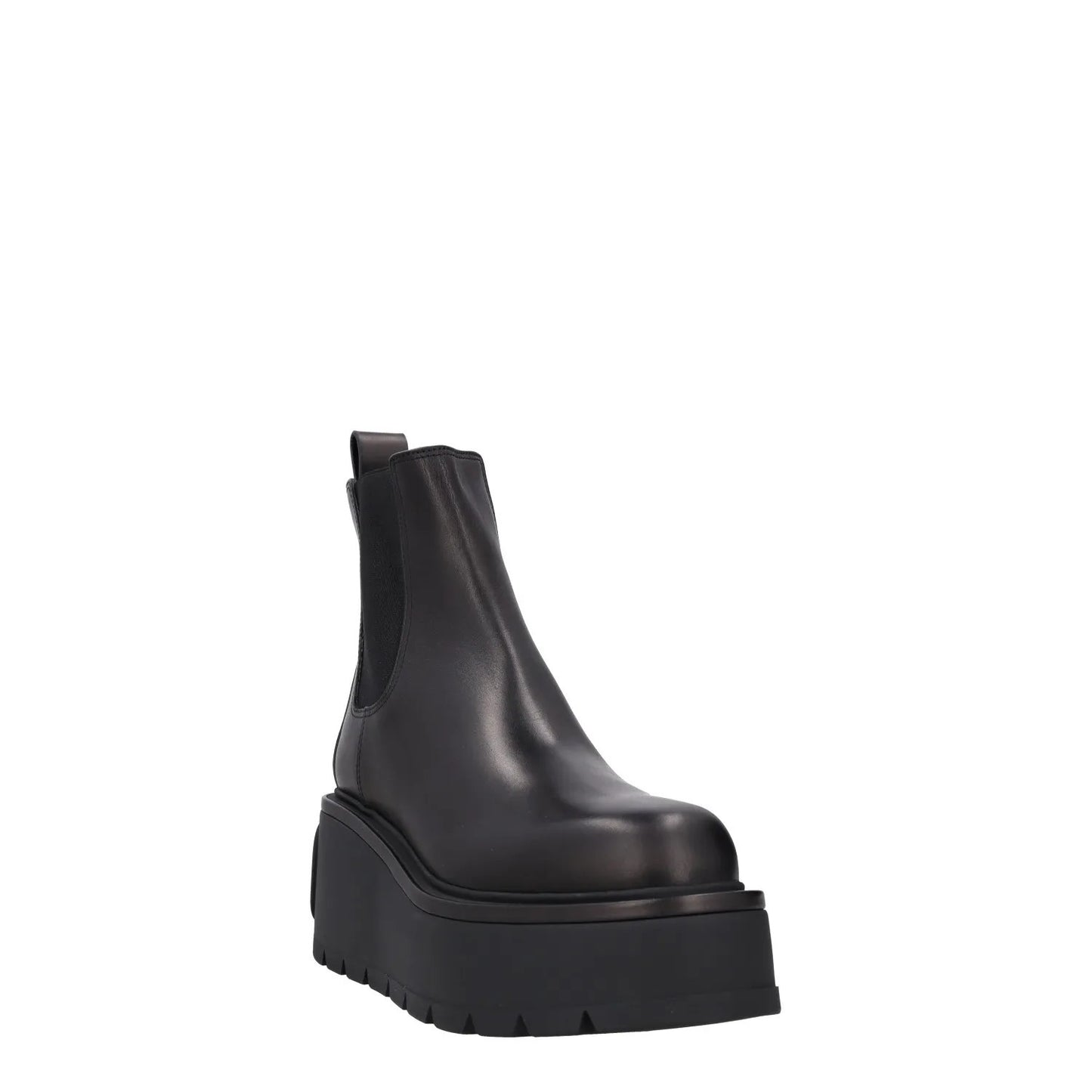 VALENTINO Women Chealsea Boots Black Leather Chunky Platform Sole UK7.5 RRP 1190 — View 2