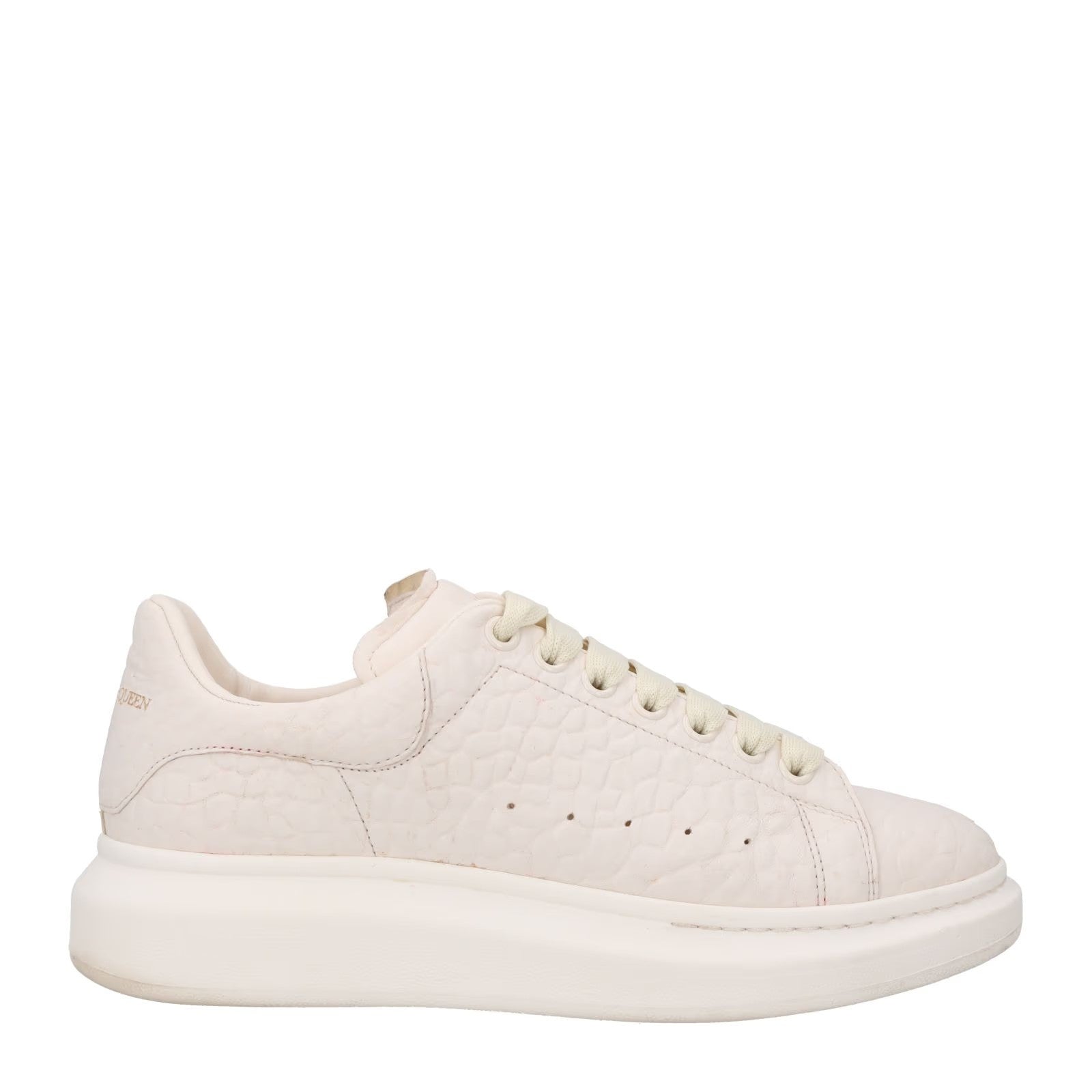 ALEXANDER MCQUEEN Mens Chunky Grain Sneaker Leather White Low Top EU 42 RRP 595