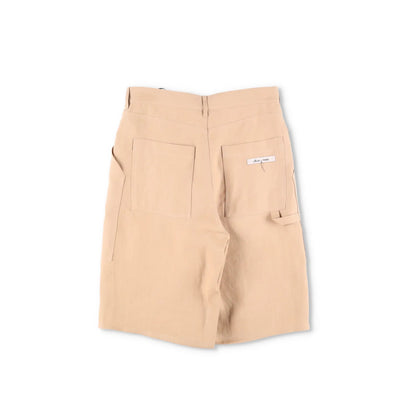 FENDI Mens Bermuda Shorts Paper Canvas Beige Flat Front Zip Size 46 RRP 945 — View 11