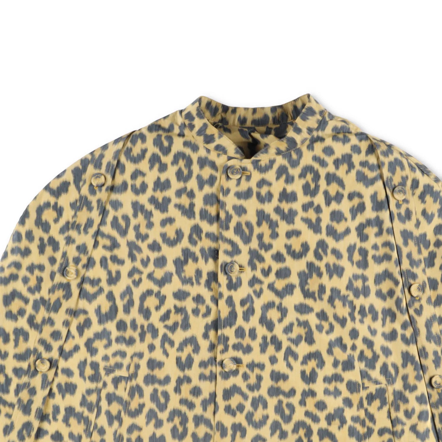 DIOR HOMME Mens Cape Coutre Jacket Leopard Print Buttoned Collarless 48 RRP 750 — View 2