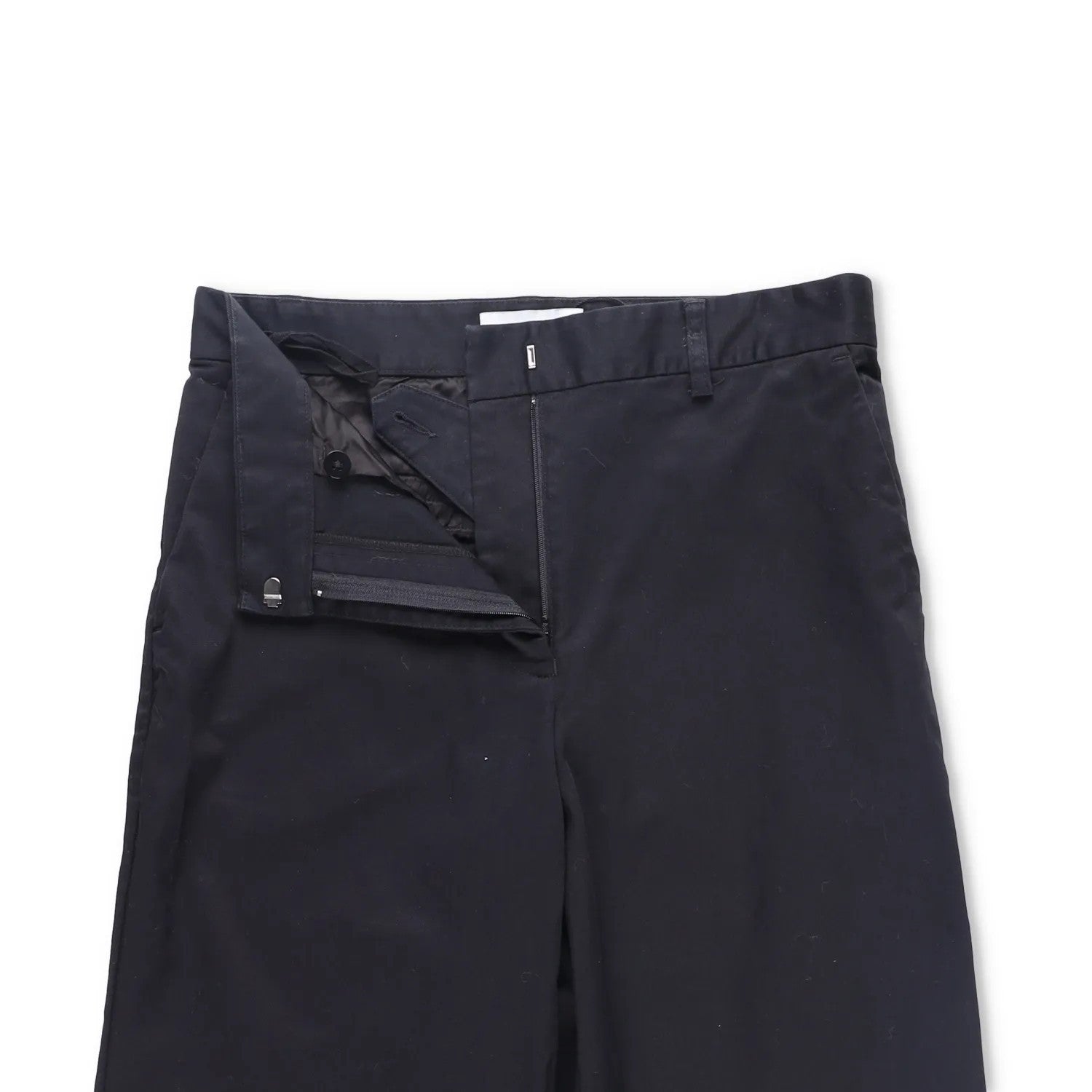 MATTEAU Womens Straight Twill Wide Leg Trousers Black Cotton Blend Size 3 RRP520 — View 5