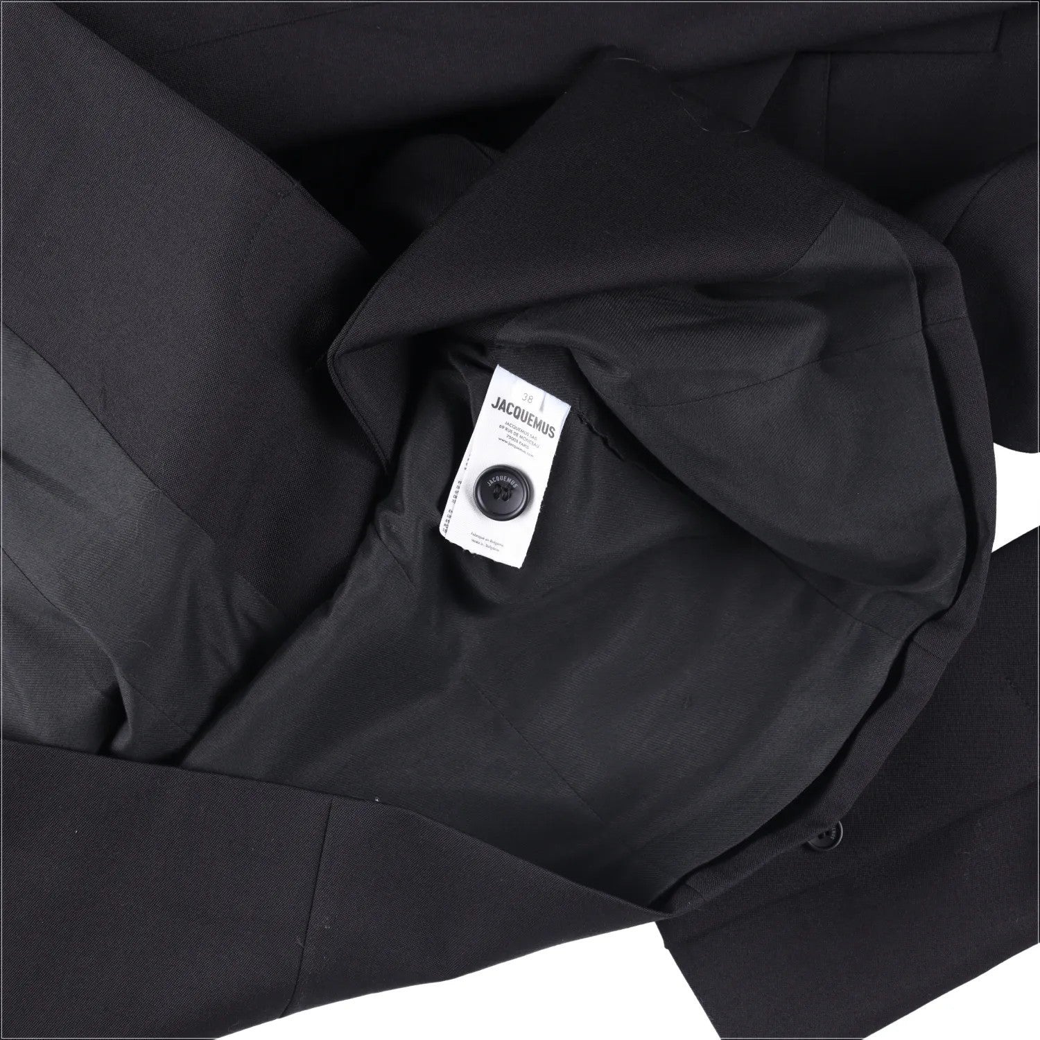 JACQUEMUS Womens La Robe Bari Long Sleeve Side Mini Dress Black 38 RRP 830 — View 9