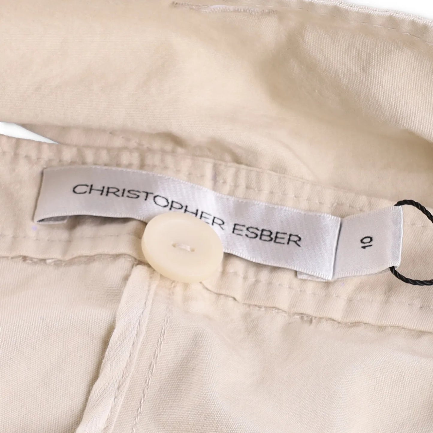 CHRISTOPHER ESBER Womens Cocosolo Trousers Putty Slim Leg Beige Size 10 RRP 540 — View 7