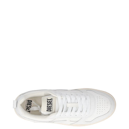 DIESEL Womens Trainer White Leather Low Top Lace Up Beige Sole UK 7.5 RRP 145 — View 7