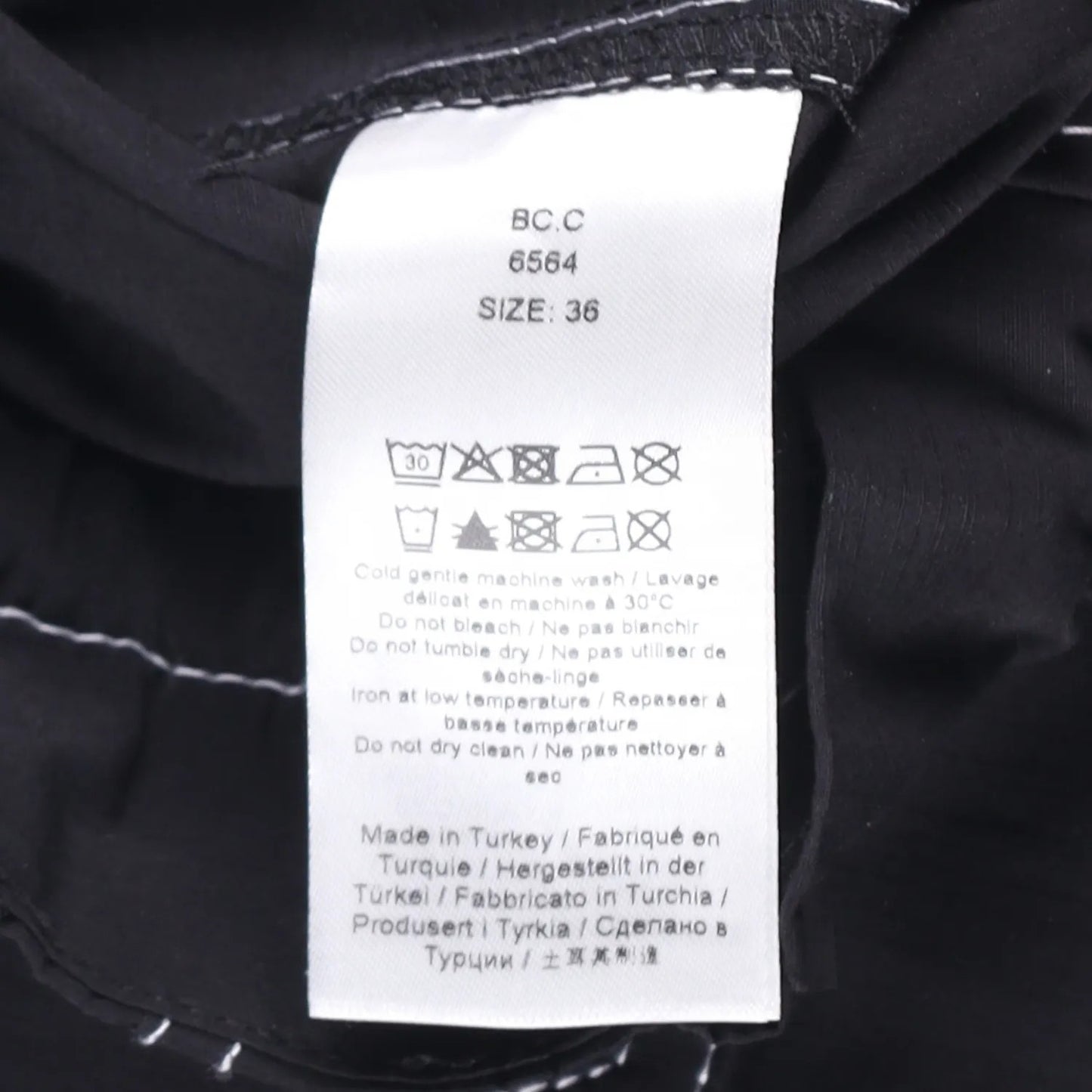 GANNI Womens Trousers Light Slub High Waist Pocket Tie Bottom Black 36 RRP 255 — View 7