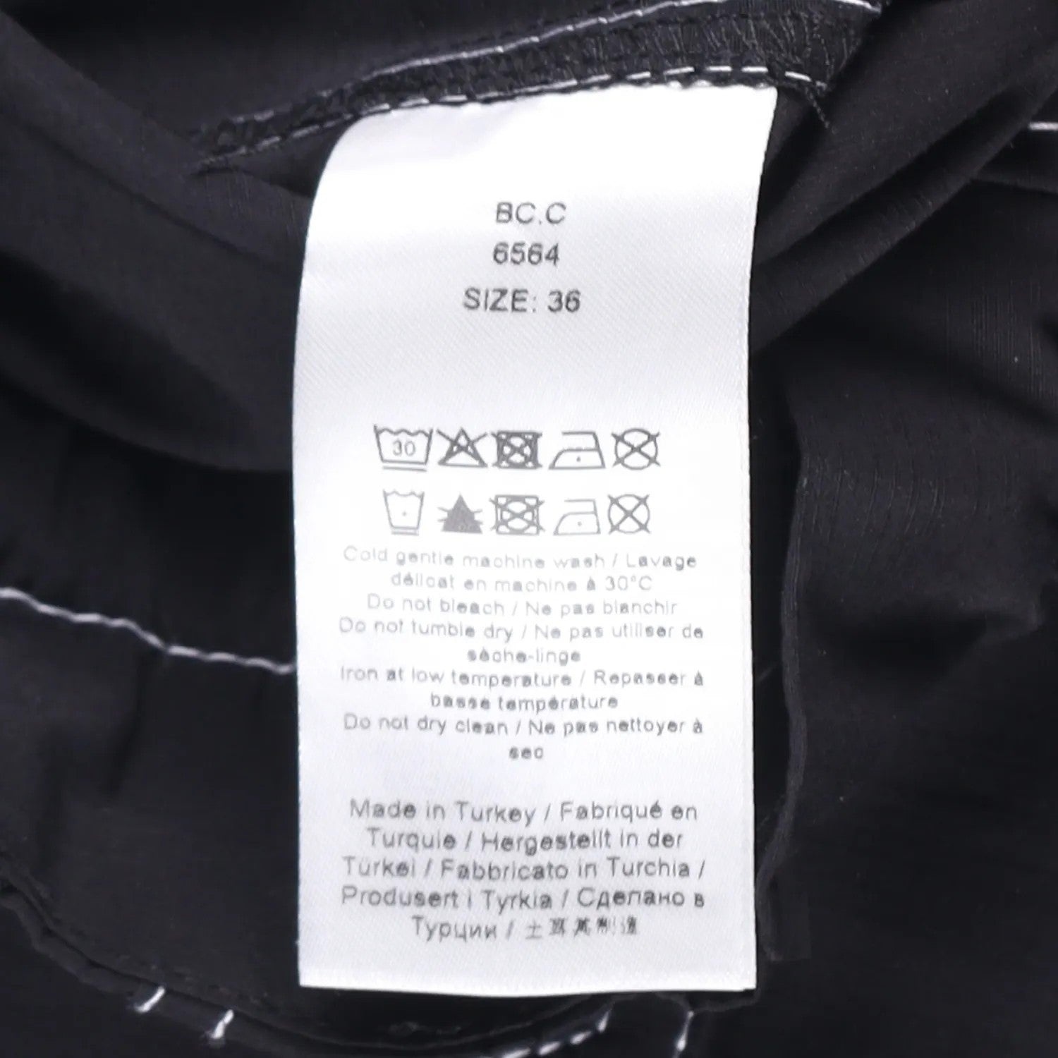 GANNI Womens Trousers Light Slub High Waist Pocket Tie Bottom Black 36 RRP 255 — View 7