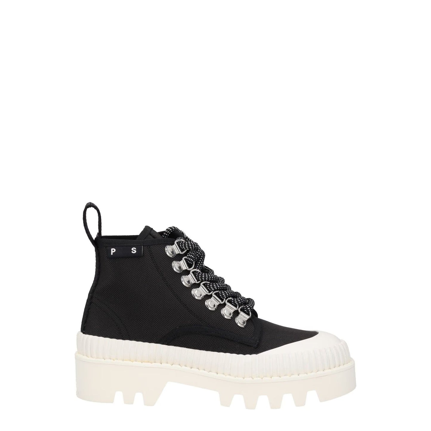PROENZA SCHOULER Womens Trainers High Black Canvas Chunky White Sole UK 3 RRP750
