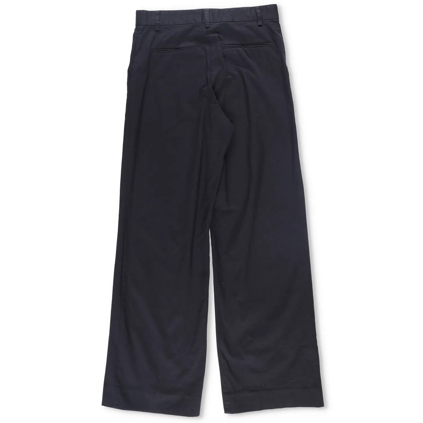 MATTEAU Womens Straight Twill Wide Leg Trousers Black Cotton Blend Size 3 RRP520 — View 8